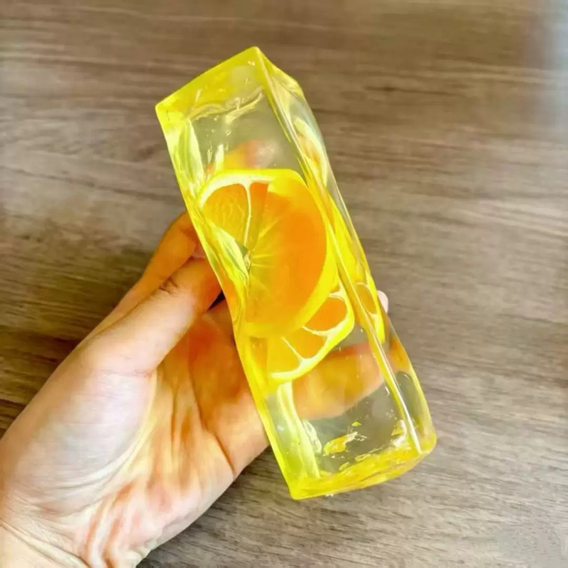 Fidget Cube Original - Kawaii Şeffaf Meyve Buz Küpü Şeklinde